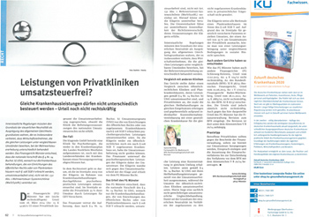 previewKleiner Leistungen von Privatkliniken umsatzsteuerfrei?